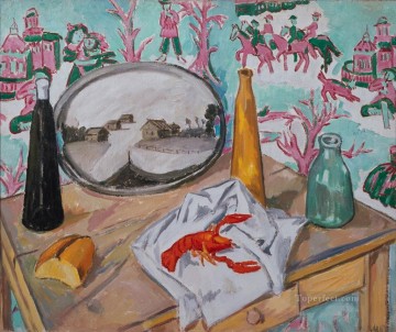 Russian Painting - still life with lobster 1907 Russian